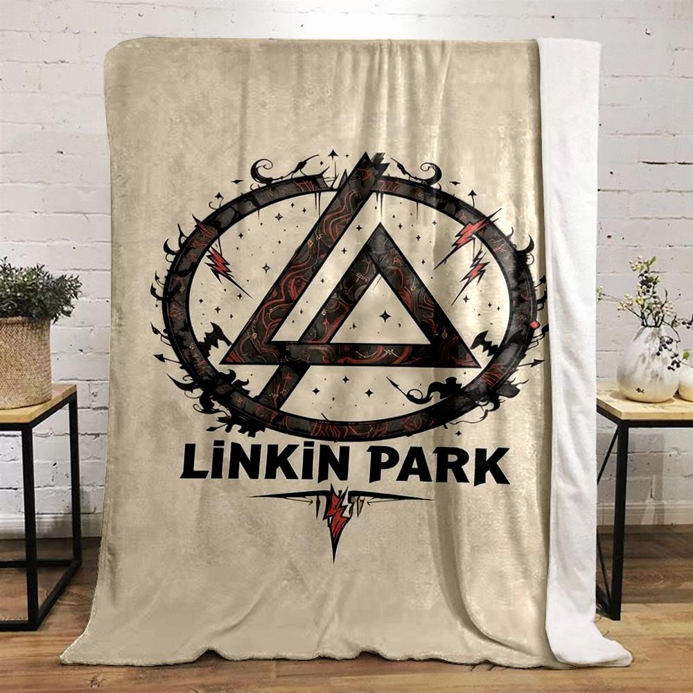 Linkin Park Logo Art printed Flannel blanket for bedroom, living room, sofa, and nap