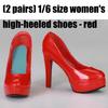Elegant High Heel Doll Shoes Realistic 1/6 Female Soldier Model Accessories Easy To Dressingup Doll Display Decoration