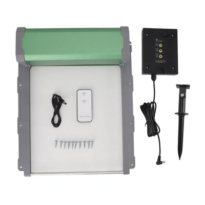 Abridor de Porta de Galinheiro Automático com Energia Solar IP67 à Prova d'Água Porta de Galinheiro com Temporizador Luz