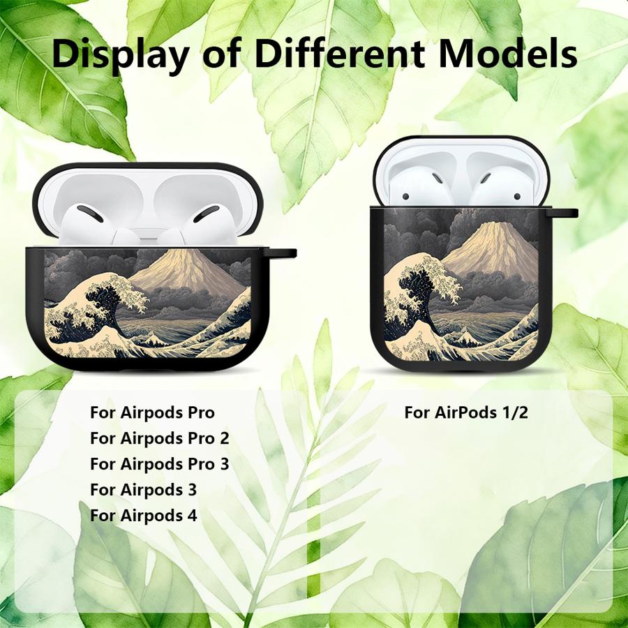 Case For Airpods 2 3 1 Pro3 Pro 4 Pro2 Earphone Cases Cover Japanese Mountain Waves Landscape
