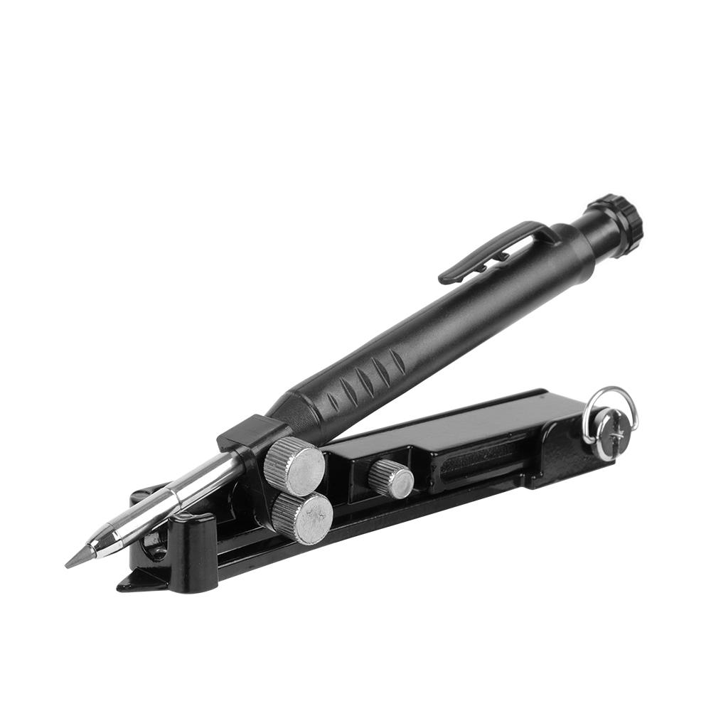 DIY Woodworking Scribing Tool Aluminum Alloy Adjustable Contour Gauge Scribe Compass Tool Multi-function Profile Scribing Ruler