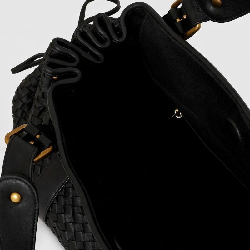 Borsa Boston Intrecciata da Donna, Borsa a Mano Minimalista Monocolore, Borsa a Spalla Singola per Lavoro e Pendolarismo, Borsa da Mano da Donna