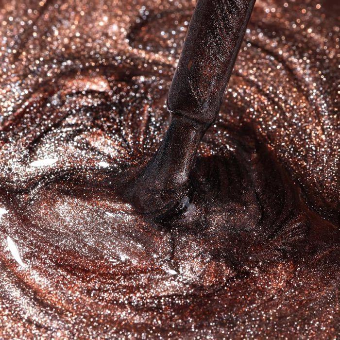 Vernis à ongle - Kabos Cat Eye Golden Saturn - Doré pailleté magnétique - UV/LED - Tenue 21 jours