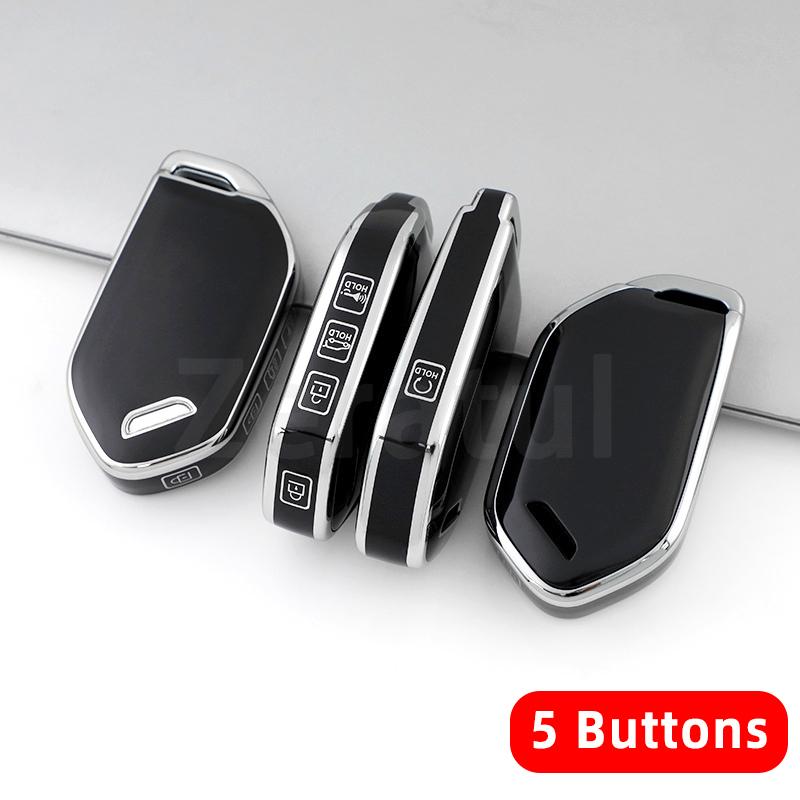 For Kia Picanto EV9 Sorento MQ4 Carnival K8 Morning K5 Carens RIO Seltos 2024 4/5/6/7/8 Bottons TPU Shell Fob Car Key Case Cover