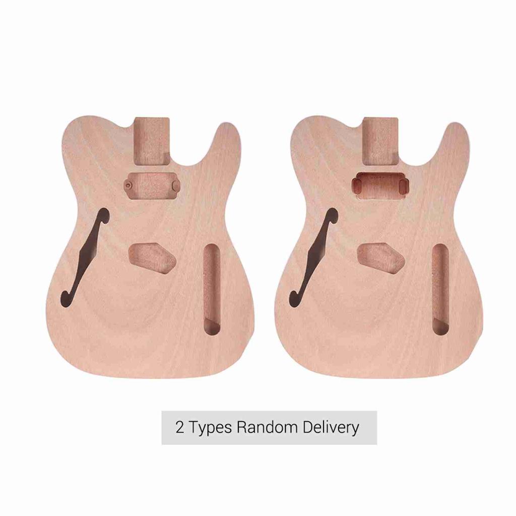 Unfinished Electric Guitar Body Blank Guitar Body Barrel DIY Mahogany and Composite Wooden Body Guitar Parts