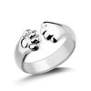 Fashionable Simple Cute Cat Paw Ring Female Open Kt Cat Ring Small Animal Cartoon Hand Ornaments