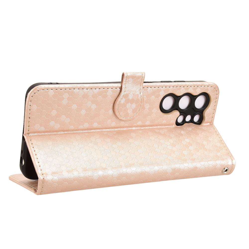 For Oukitel C1 Pro/C1 Wallet Case Dot Pattern Imprint PU Leather Phone Cover with Wrist Strap