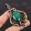 Malachite Pendant Copper Wire Wrapped Gemstone Jewelry Designer Pendant Malachite Jewelry Handmade Pendant Copper Wire Pendant Gift For Mom