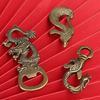 Brass Dragon Line Bottle Opener Small Copper Creative Wine Bottle Phoenix Buckle Eagle Button Pure Copper Keychain Accessories Accessories
