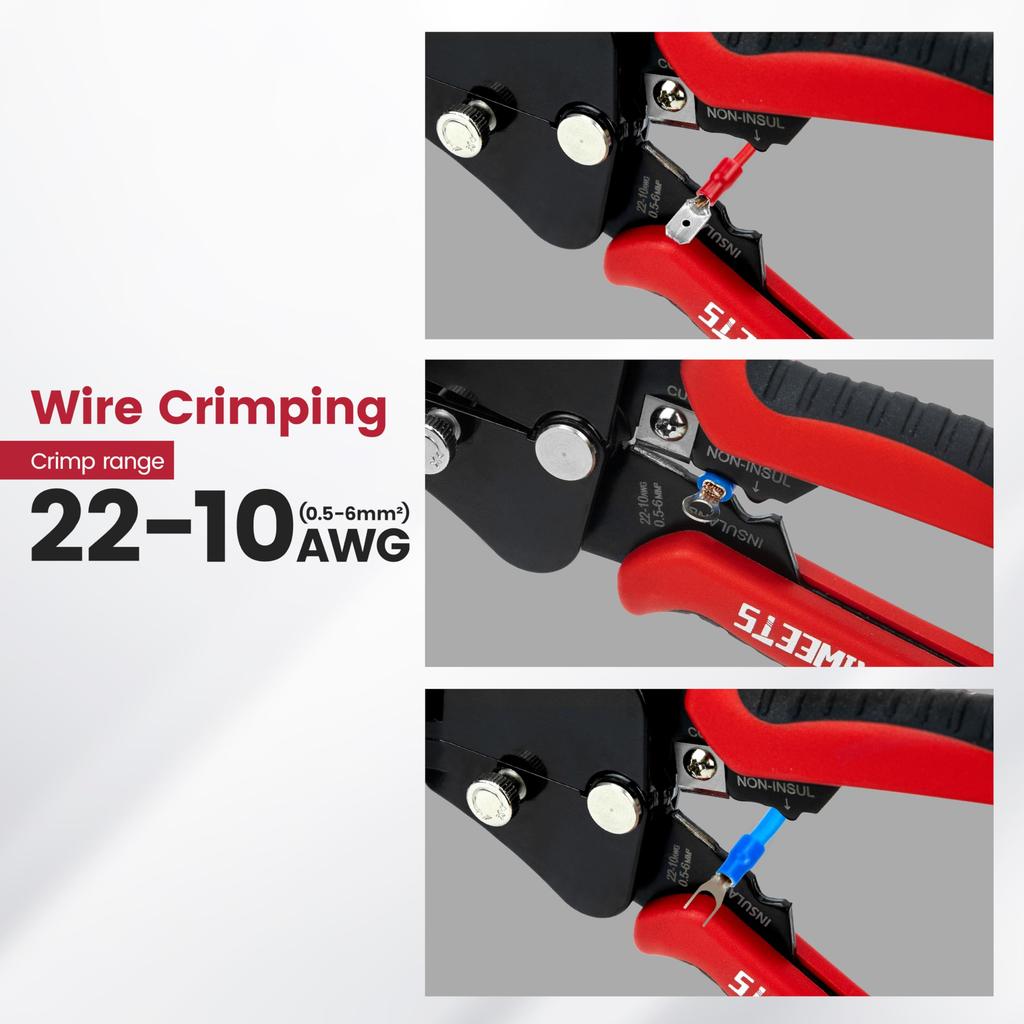 KAIWEETS Wire Stripper Cable Cutter with Simple Crimping for Stripping 3-in-1 Function, Insulation, 8-24AWG (0.2~8.0mm²) KWS-113A…