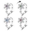 Rhinestone Snowflake Rotating Ring for Women - High-End Christmas Gift