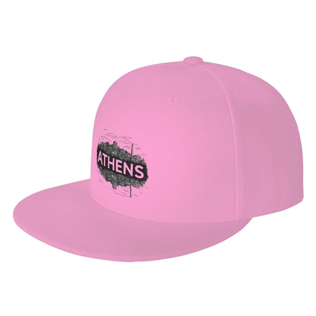 Fashion ATHENS GREECE Flat Brim Sun Hat Harajuku Style Womens Visor