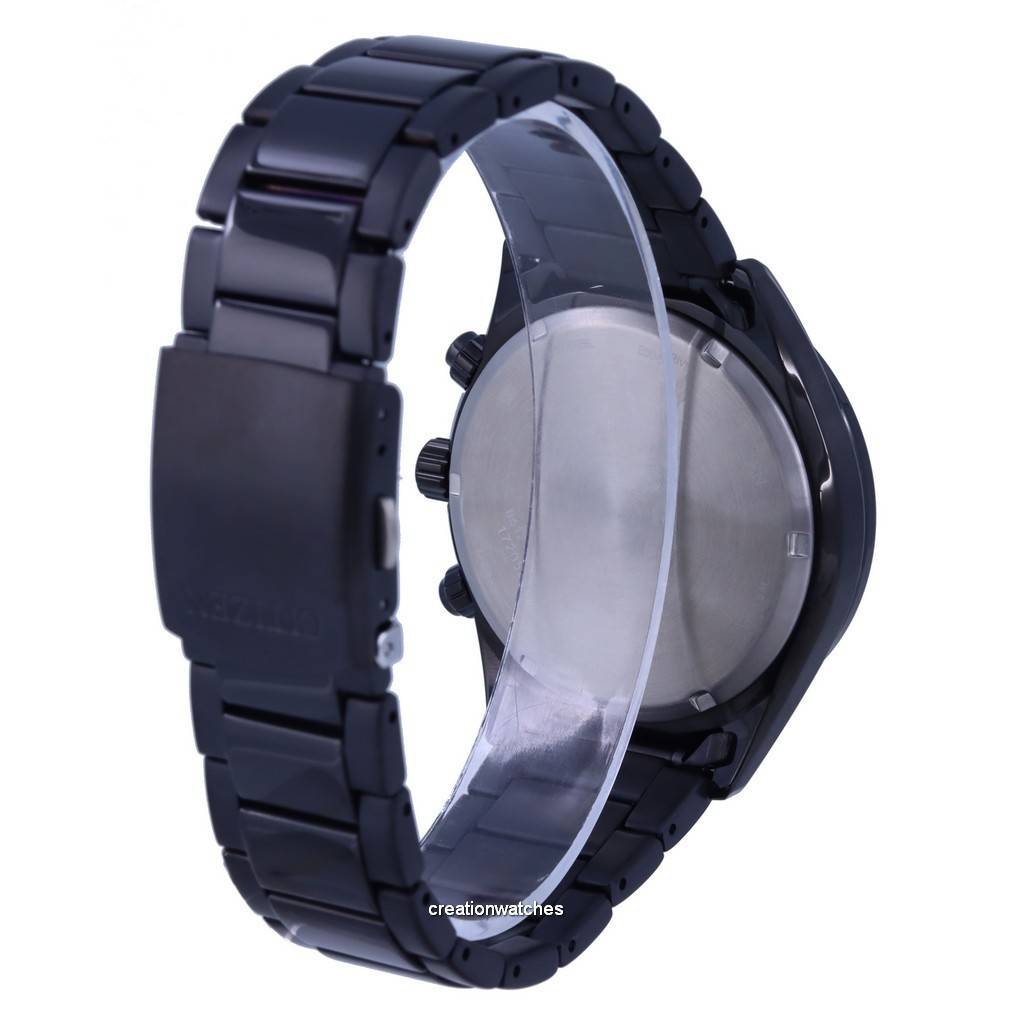 Citizen Chronograph, schwarzes Zifferblatt, Edelstahl, Eco-Drive CA0775-87E, 100 m, Herrenuhr