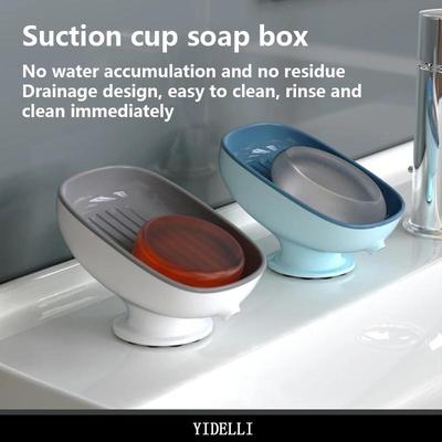 Banyo Sabunluk Mutfak Süngerlik Sabunluk Banyo Malzemeleri için Tahliye Suyu ile Süper Vantuzlu Sabunluk