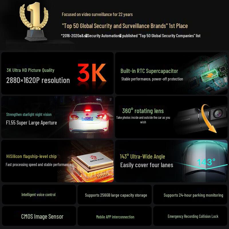 HIKVISION D6 3K Autokamera (CN verze)