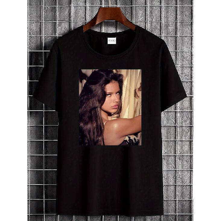 Футболка Adriana Lima, дышащий топ, идеально подходящий для повседневного использования, предлагает универсальный и повседневный стиль. Это мягкий, эластичный элемент уличной одежды, подходящий S чёрный