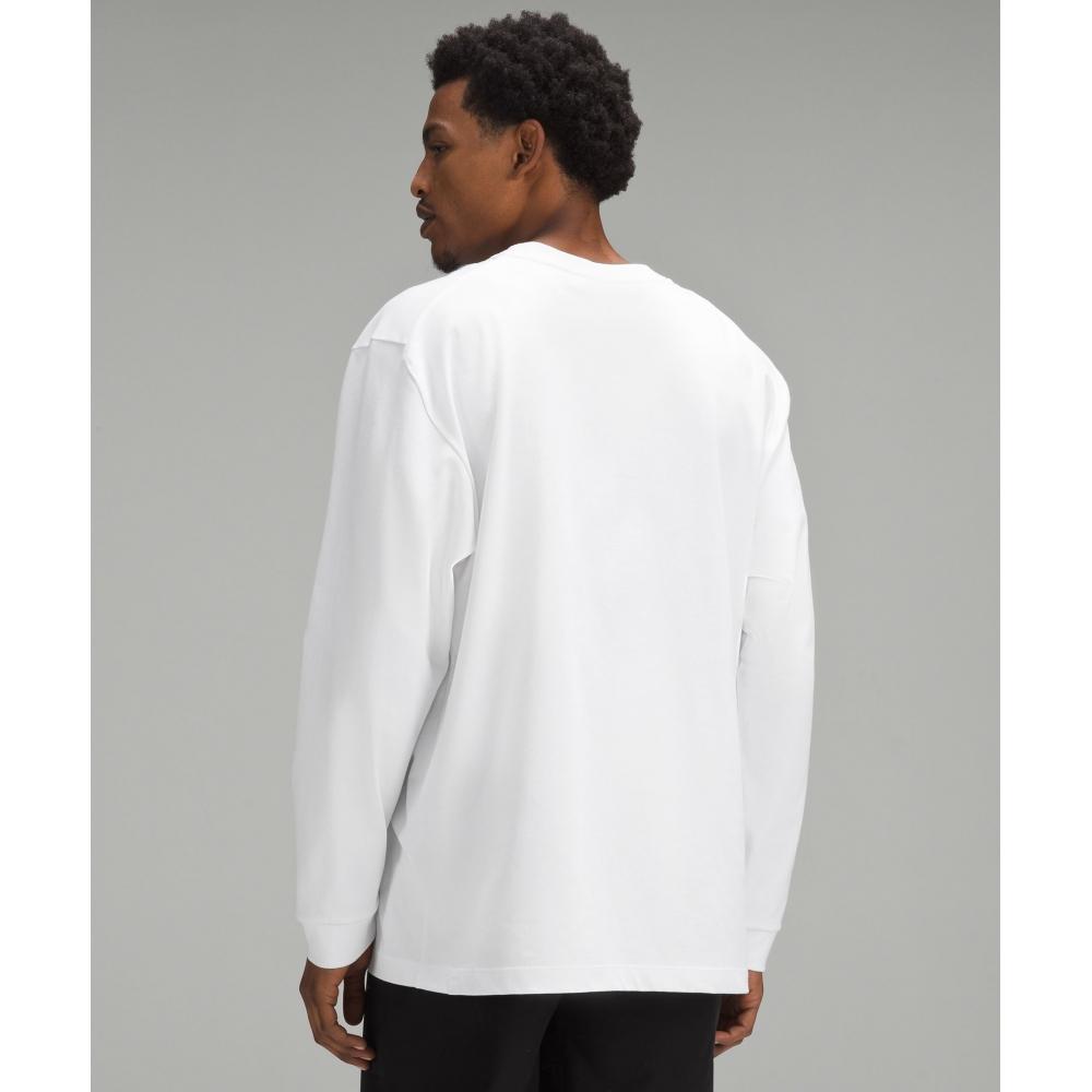 Lululemon Heavyweight Cotton Jersey Long Sleeve Shirt White