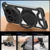 For Xiaomi 15 Ultra Case with Kickstand Heat Dissipation Hard PC Phone Back Cover Carbon Fiber Texture