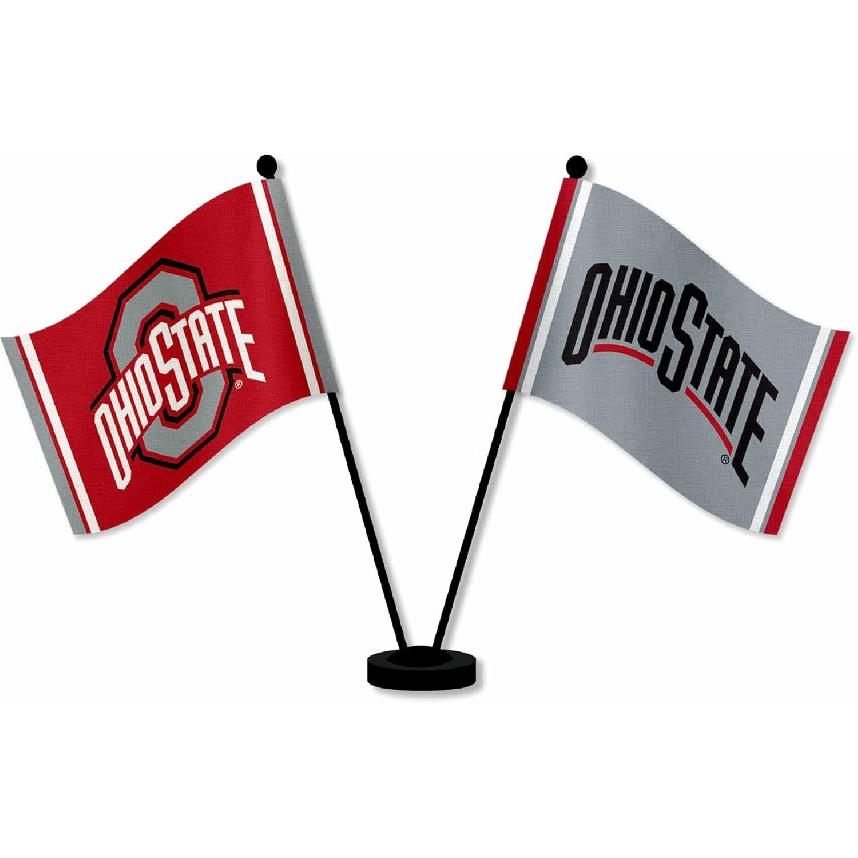 Ohio State Buckeyes Desk and Table Top Flags