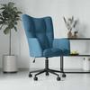 Vidaxl Armchair, Blue, Upholstered In Velvet