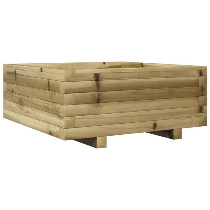 VidaXL Planter 60x60x26.5 Cm Impregnated Pine Wood, Outdoor Planter, Flower Box, Plant Box, Planter Box of 847302