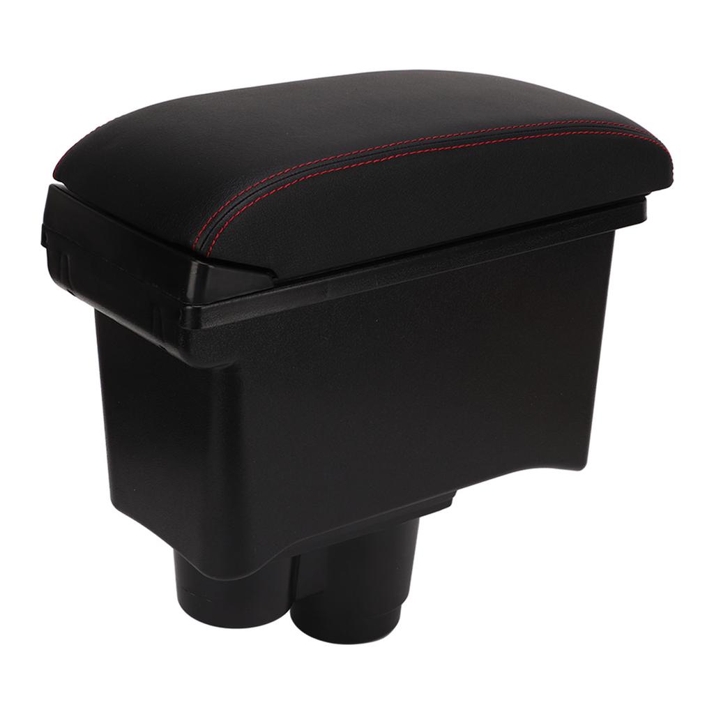 Mittkonsolens armstödslåda med 3 USB-portar Dubbelskiktsförvaring Konstläder för Duster 2019–2022