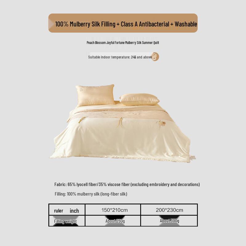 Mercury Home Textiles 100% Mulberry Silk Summer Comforter