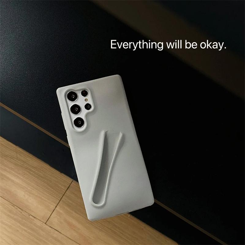 Lustiger Lipgloss-Halter, Silikon-Lippenstift-Lippenschutz, Handyhülle für Samsung Galaxy S23 Plus S24 S24 Ultra A14 A54 A15 4G/5G