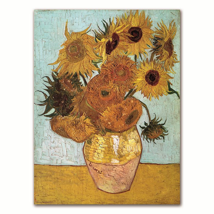 Van Gogh Oil Painting Posters Works Sunflower Apricot Abstract Canvas Art Print Painting Picture Wall Decoration Murals