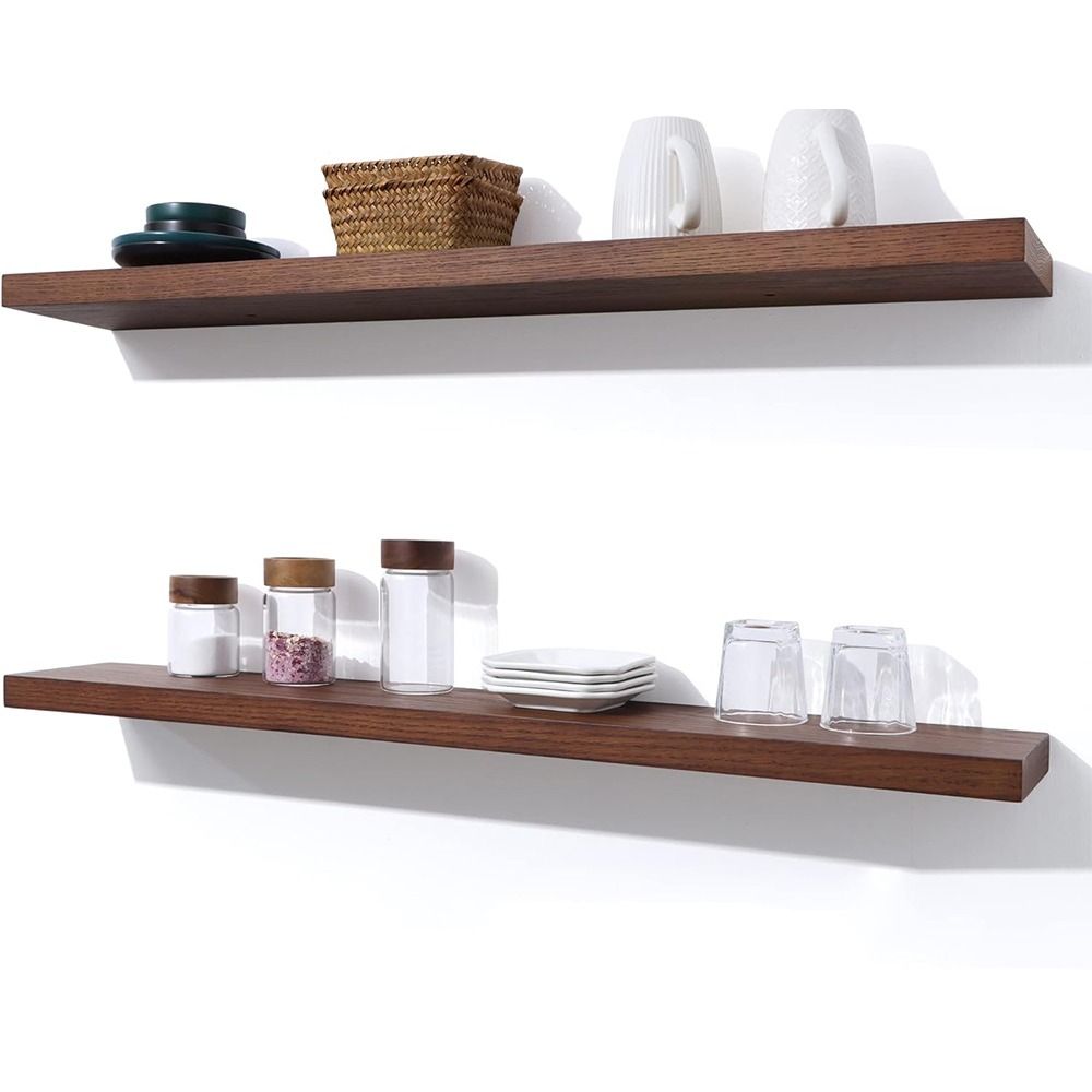 Wooden Hanging Storage Rack Durable Display Stands Plant Rack Hanging Wall Shelves Kitchen
