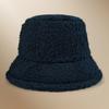 Autumn and winter thermal basin hat retro bucket hat word men and women lamb wool bucket hat