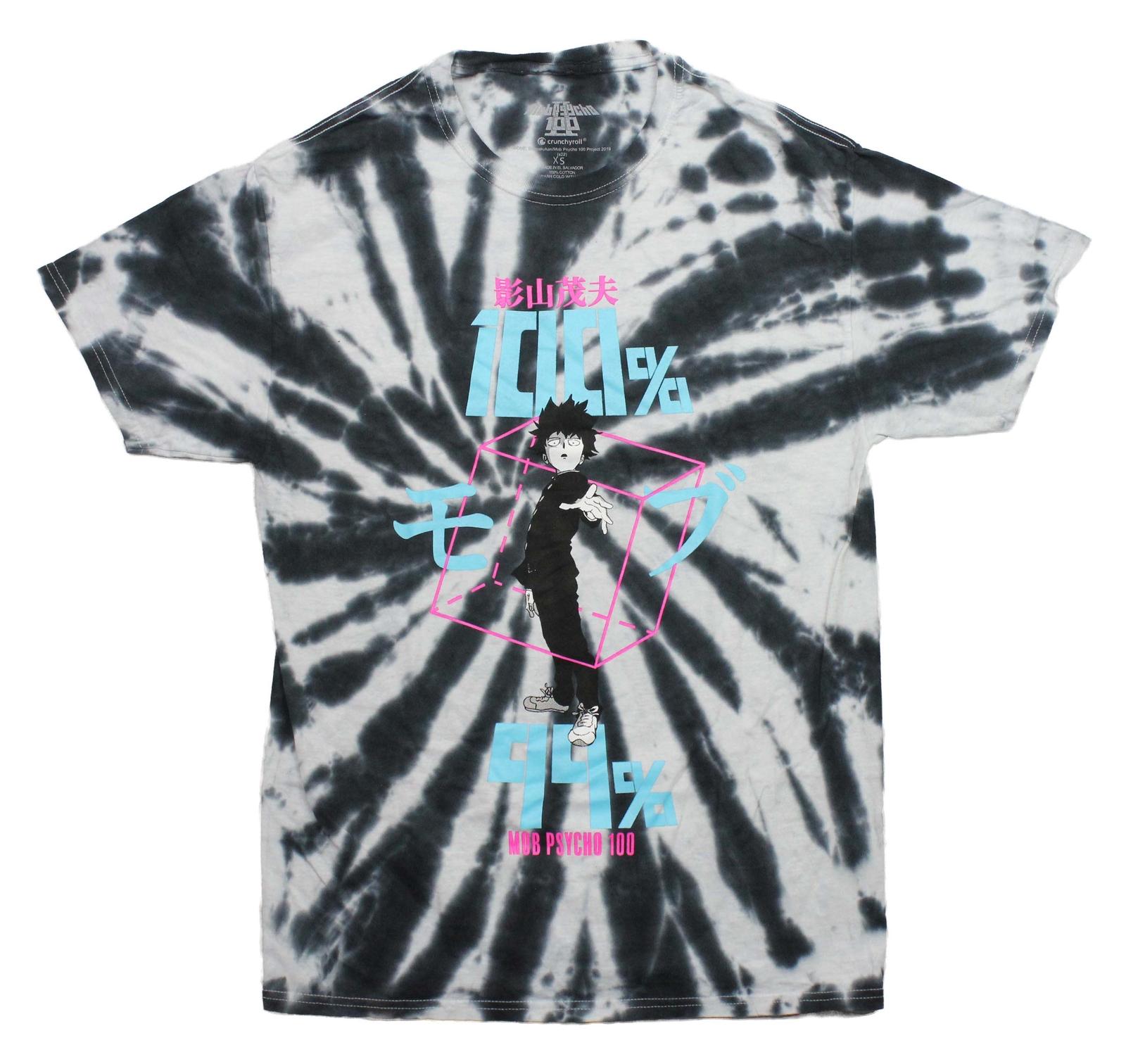 Mob Psycho New Adult T-Shirt - 100% Reaching Out in Pink Cube Tie Dye XXXL