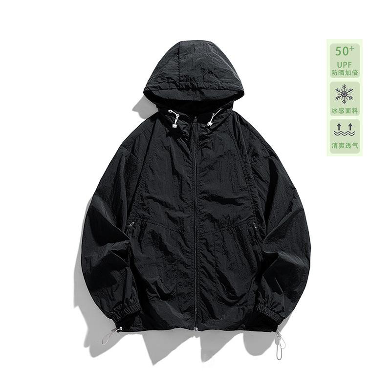Summer couple anti-ultraviolet skin sunscreen clothing men's and women's UPF10 + light and breathable casual hooded sunscreen clothing