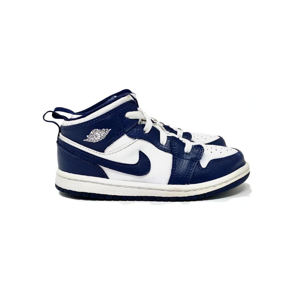 Jordan 1 Mid White Metallic Gold Obsidian TD 640735-174