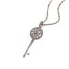 Women's Rotatable Key Pendant Necklace with Copper and Zircon