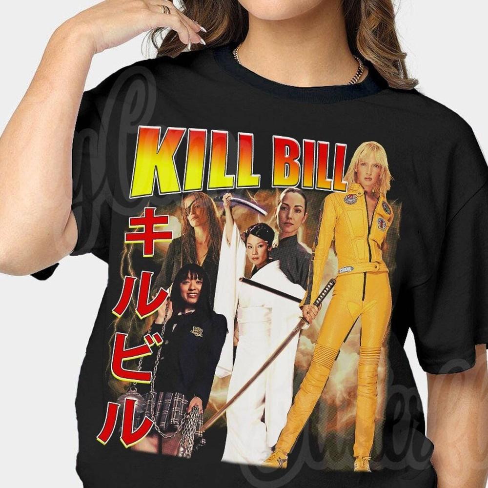 Kill Bill Vintage T-Shirt Graphic Unisex T-shirt Retro 90 s Uma Thurman Movies Unisex T-Shirt M