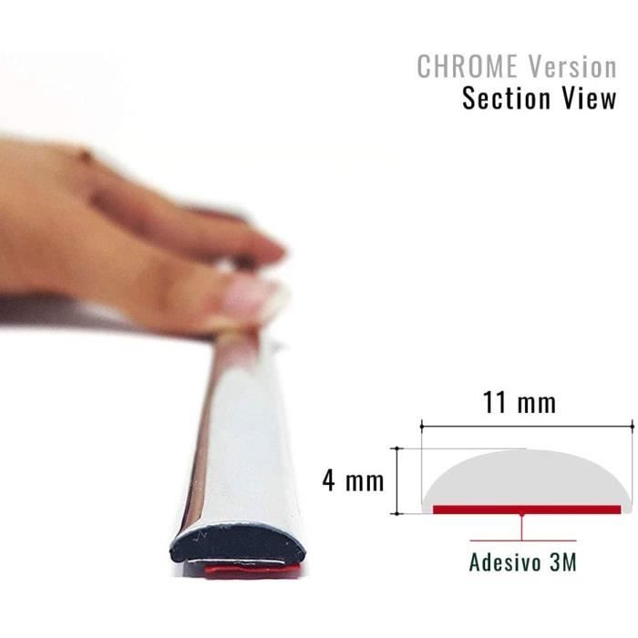 Profil Adhésif - Alfa Romeo - Giulietta - Chromé - 2 Serviettes Easy Cleaner Pro - Voiture