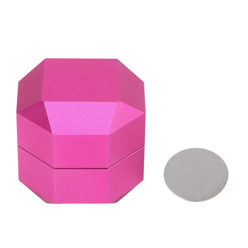 Octagonal Billiard Chalk Storage Box 2 Layer Aluminum Chalk Holder Billiard Accessories for Sports Pink