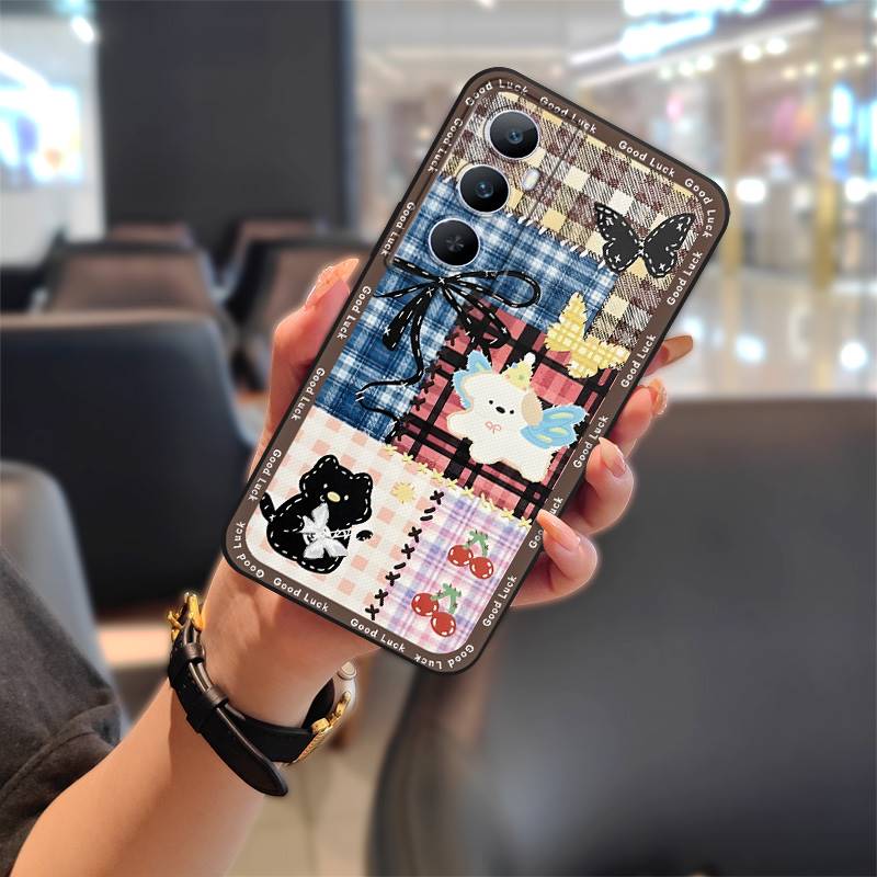 Silicone Back Cover Phone Case For Realme C65 Shockproof Protective Dirt-resistant Phone Pouch Cute Cartoon TPU Graffiti