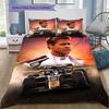 F1 Racing Car Brad Pitt Theme Print 3‑Pieces Duvet Cover Set Motorsport Sports Bedding Set Bedroom Home Decor Without Pillow Core Comforter