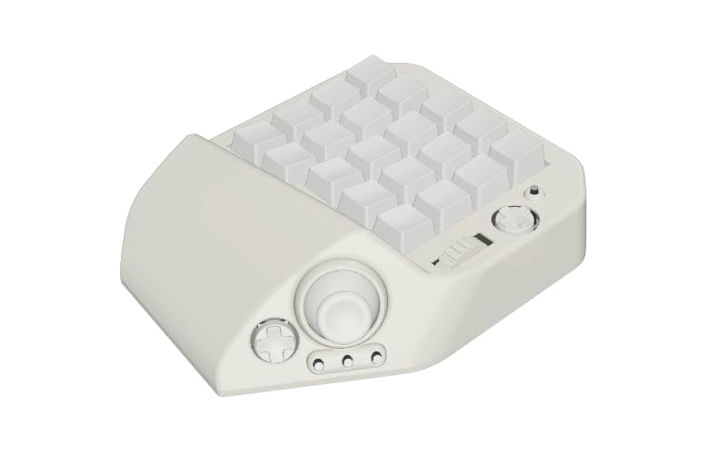 Compatible Gaming Keyboard with Joystick and Wheel MH-Device USB-C MH-Delta 41-Key One-Handed (Standard - White)