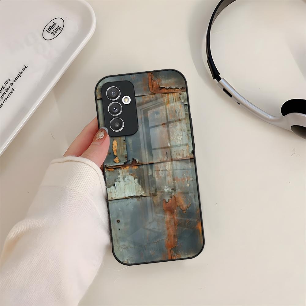 Phone Case Glass For Samsung S24 S26 S23 S20 S25 S21 S22 Ultra Fe Plus A05 A06 A16 A26 A36 A56 Coque Vintage Industrial Style Ru