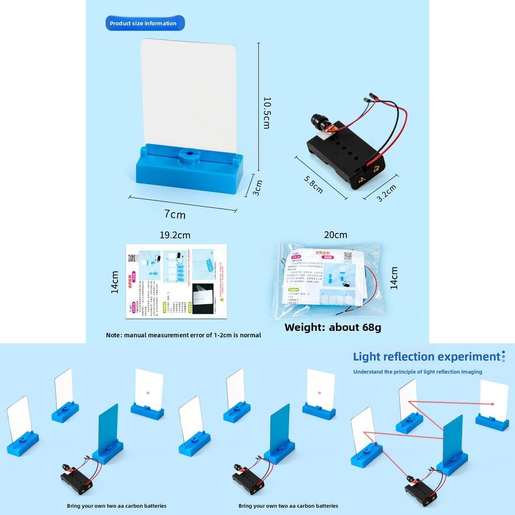 Expérience Scientifique de Physique Kit DIY Réflexion de la Lumière Pour Enfants Jouet STEM Éducatif