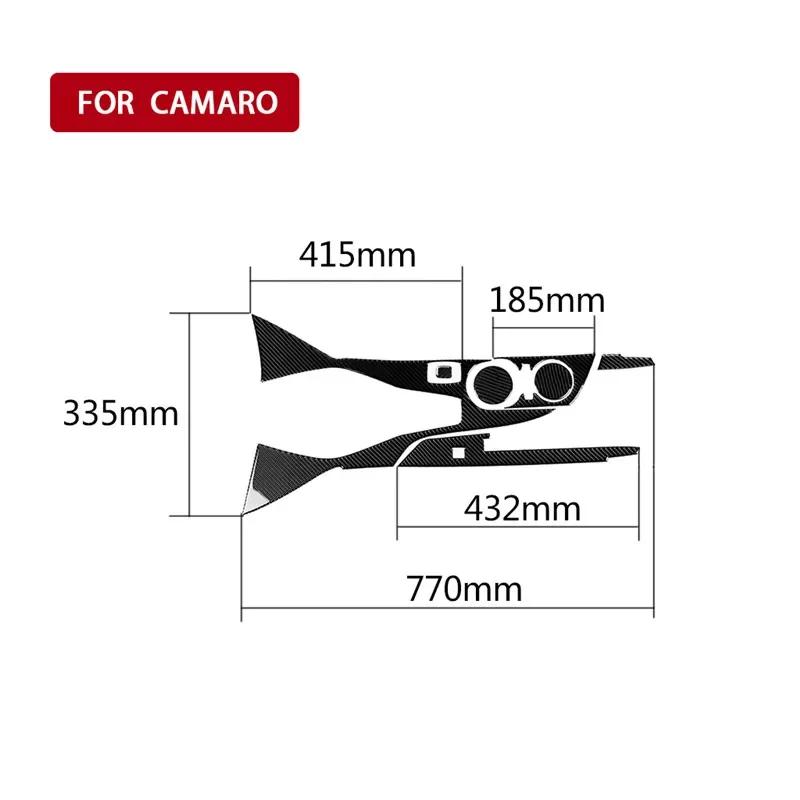 

Подходит для Chevrolet Camaro 2017-2019 Аксессуары для автомобиля Задняя центральная коробка передач Карбоновая наклейка на автомобиль Крутая отделка интерьера чёрный