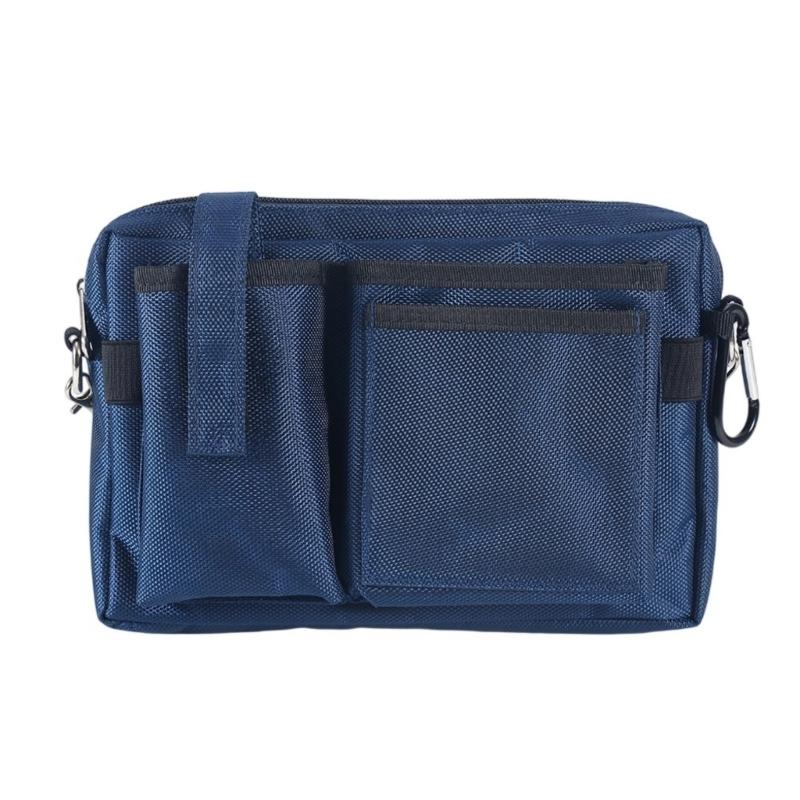 Professional Work Belt Bag Reinforced Oxford Fabric Multiple Storage Sections Waist Pouch For Pipefitters Contractors синий