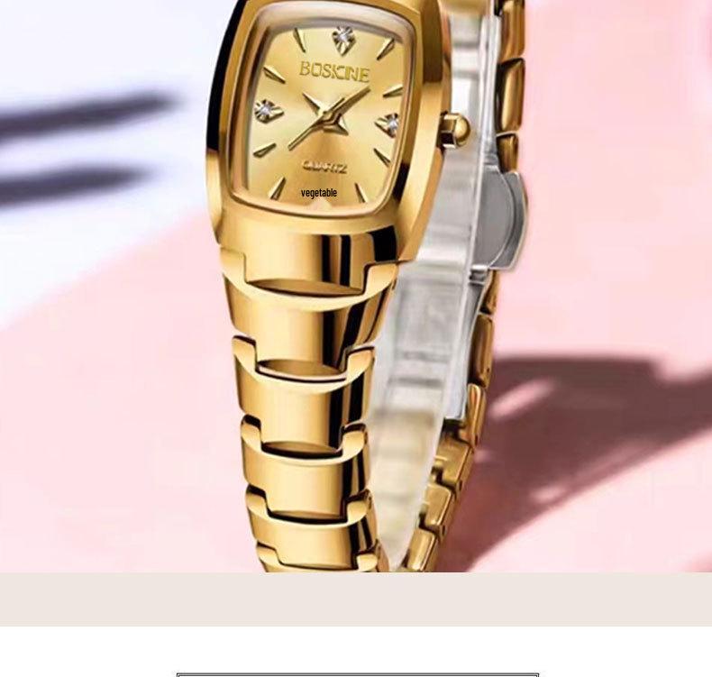 Women's Luxury Square Quartz Watch - Authentic Waterproof Design