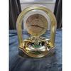 Used SEIKO Seiko Table Clock Quartz Rotating Decoration Gold Color Retro