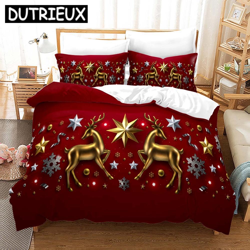 New Merry Christmas 3D Printed Bedding Set Duvet Covers Pillowcases Comforter Bedding Set Bedclothes Bed Linen 21