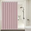 Minimalist Style Linen Texture Light Pink Shower Curtain - Thick And Substantial Polyester Fabric