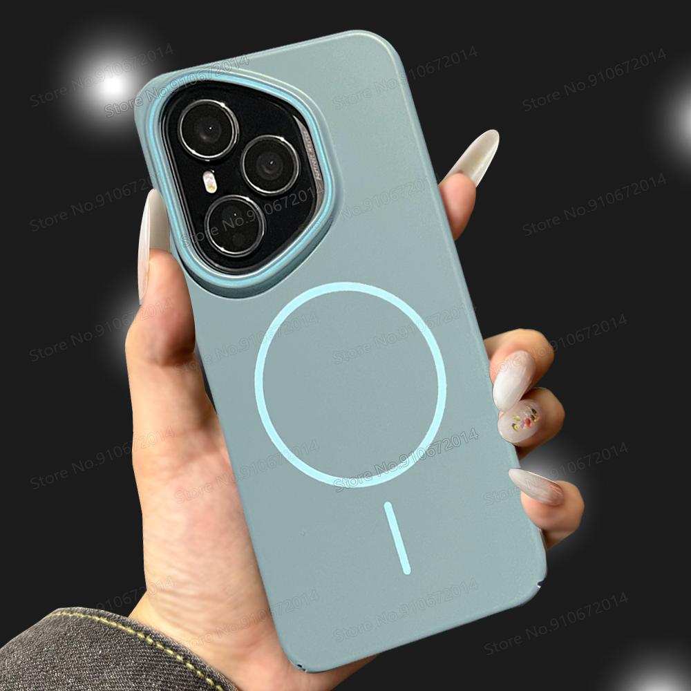 Stoßfeste Hüllen für Honor 400 Pro Magnetische PC Matte Harte Handyhülle für Honor 200 Lite 300 Ultra 100 400 Pro Schlanke Frostige Abdeckung